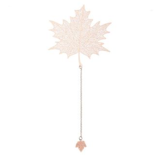 Alternative view of Marque page feuille d'érable en métal